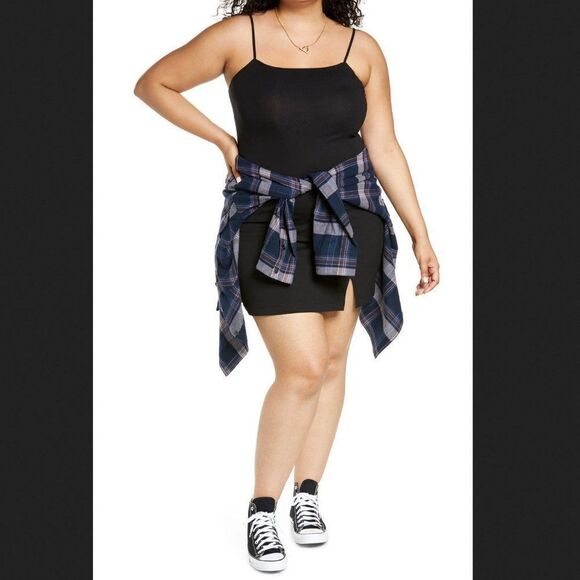 BP Stretch Black Cotton Body-Con Mini Dress - Picture 6 of 6